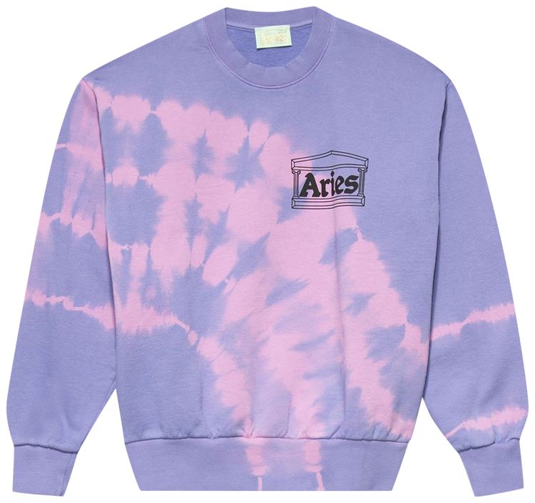 Aries Tie Dye Temple Sweatshirt Lilac