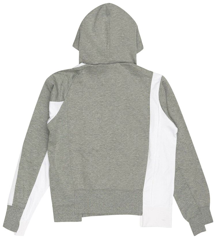 Nike x Sacai Double Zip Hoodie Dark Grey HeatherWhite