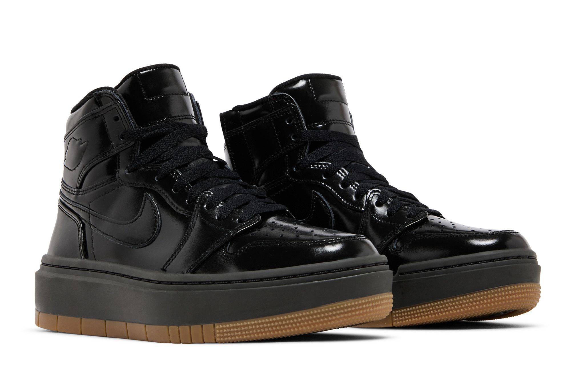 Black leather jordan 1 new arrivals
