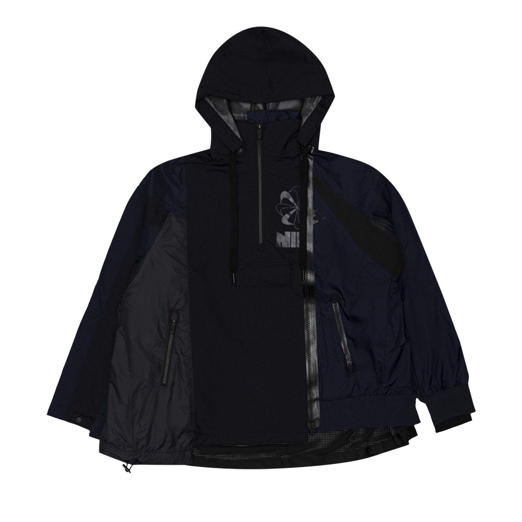 Buy Nike Women's x Sacai Double-Zip Jacket 'Black/Dark Obsidian' - CD6297  010 | GOAT