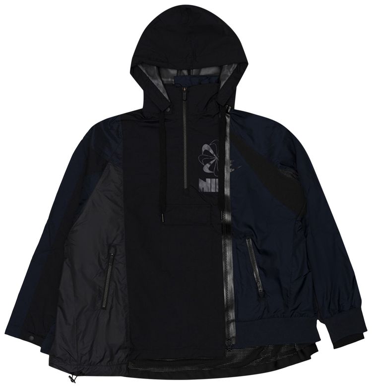 nike sacai double zip hoodie