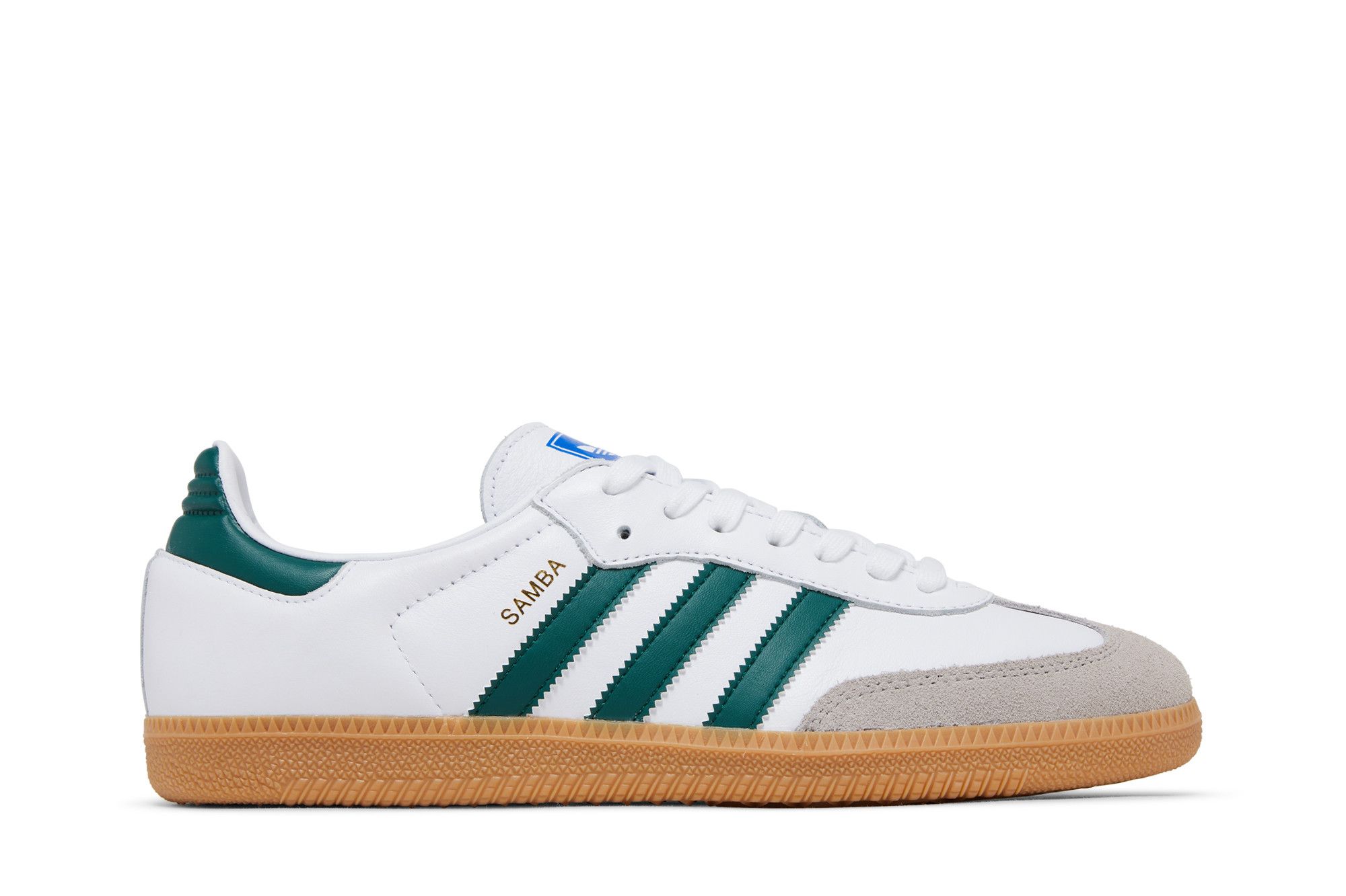 Adidas samba white green hot sale