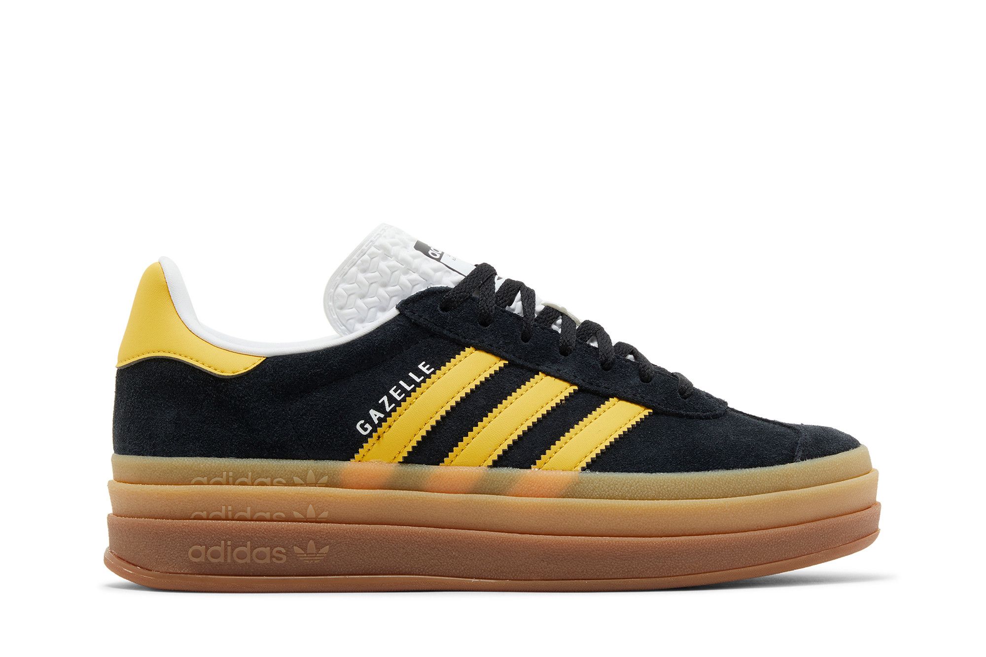 ★★Adairs★★ Gazelle Bold Black Gold IE0422 New Adidas Women's Gazelle Bold Shoes - Black / Bold Gold