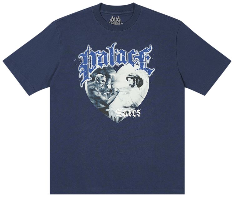 Palace Save Thyself T Shirt Navy