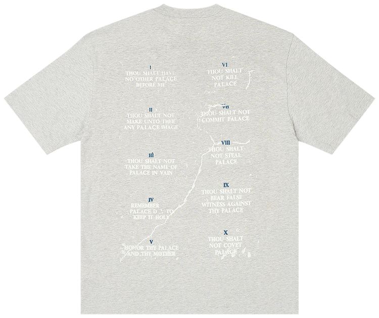 Palace Save Thyself T Shirt Grey Marl