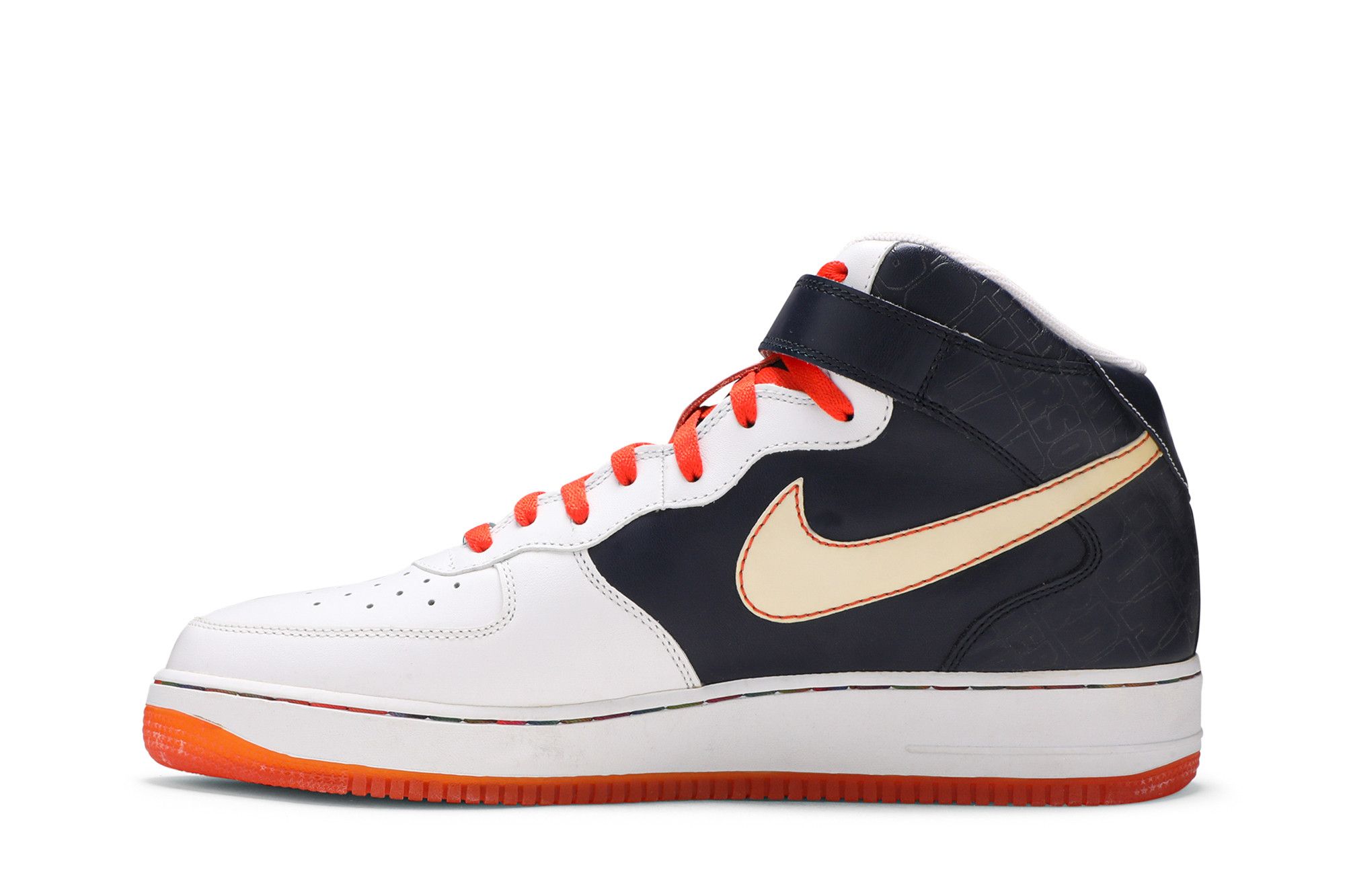 af1 orange black white
