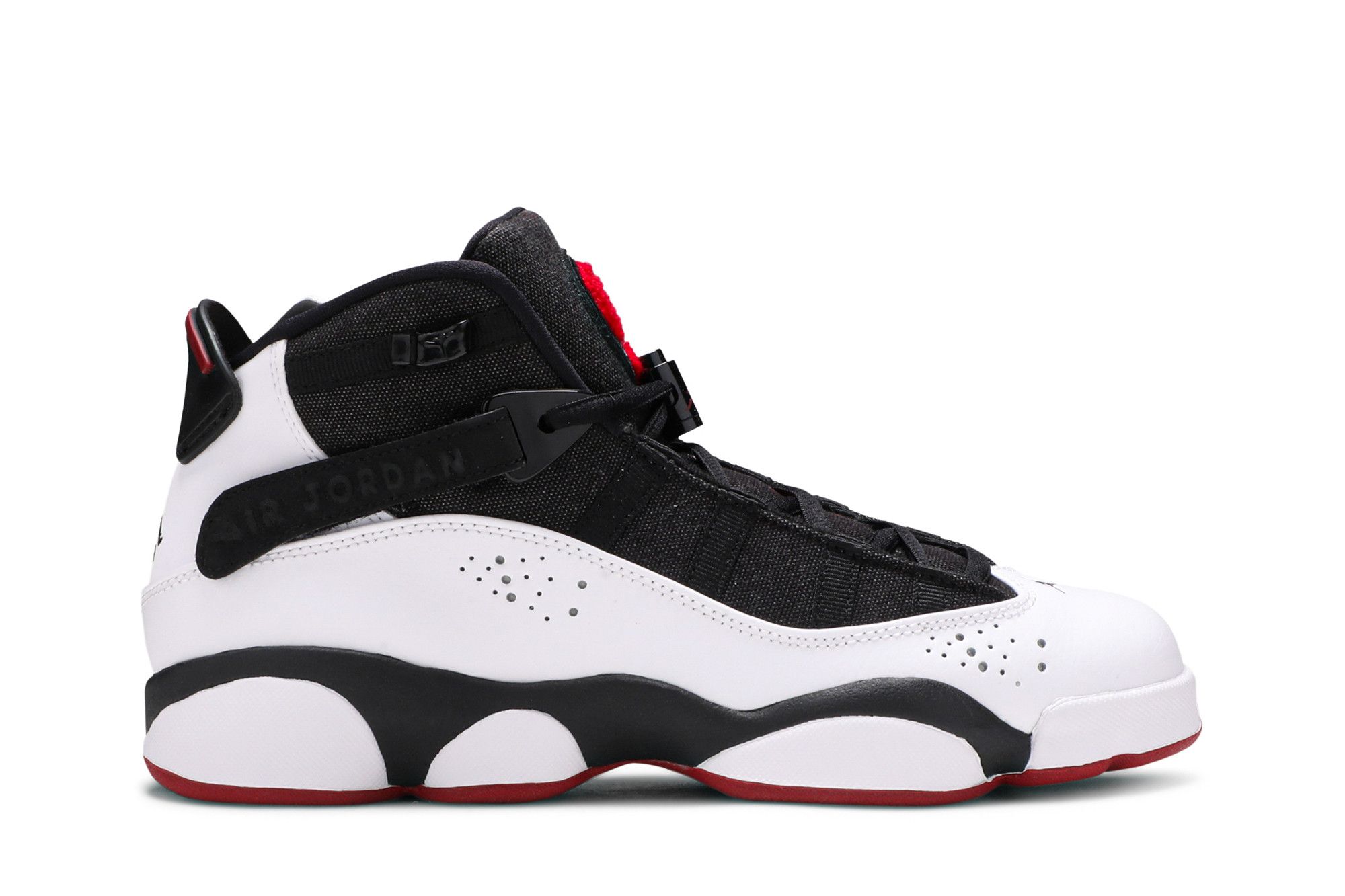 Buy Jordan 6 Rings BG Black White Gym Red 323419 012 GOAT