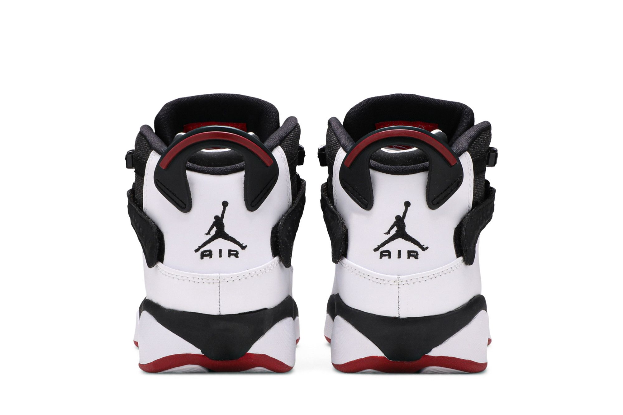 Jordan 6 rings black white gym red discount