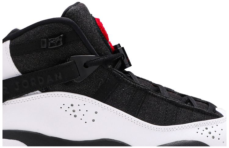 Air Jordan 6 Rings BG Black White Gym Red