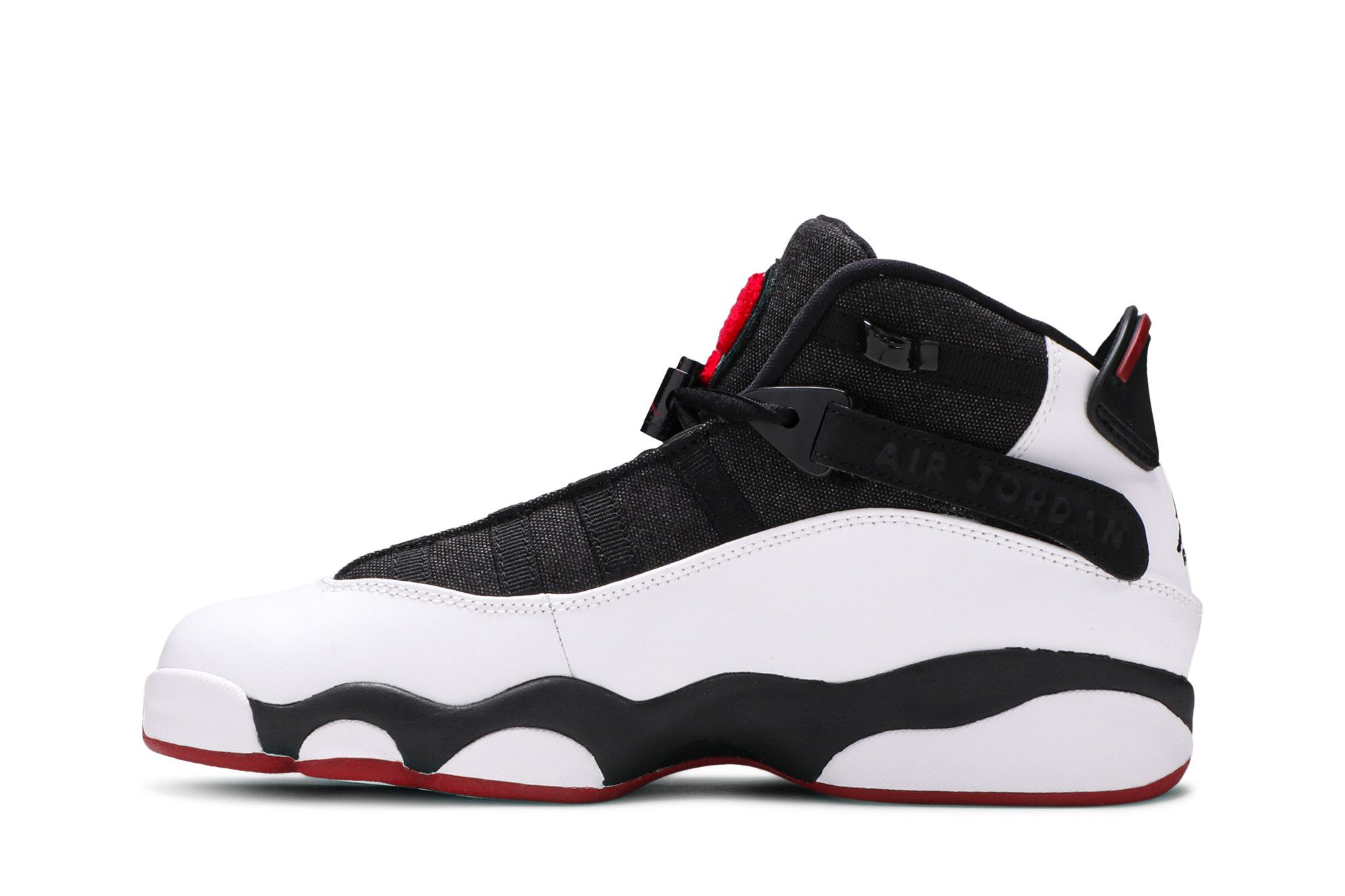 Size 3.5 Jordan 6 Rings BG Black White Gym Red
