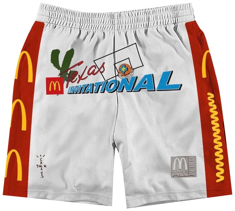 Cactus Jack by Travis Scott x McDonalds All American Shorts White