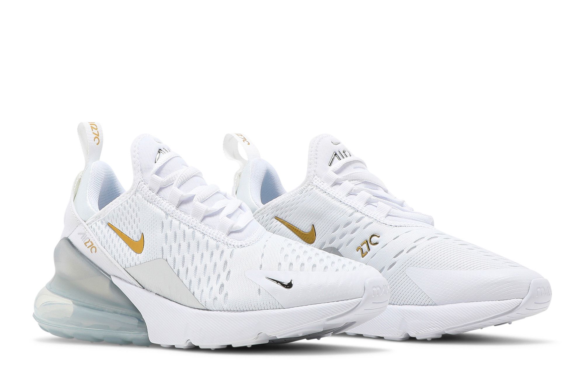 nike air max 270 white gold silver