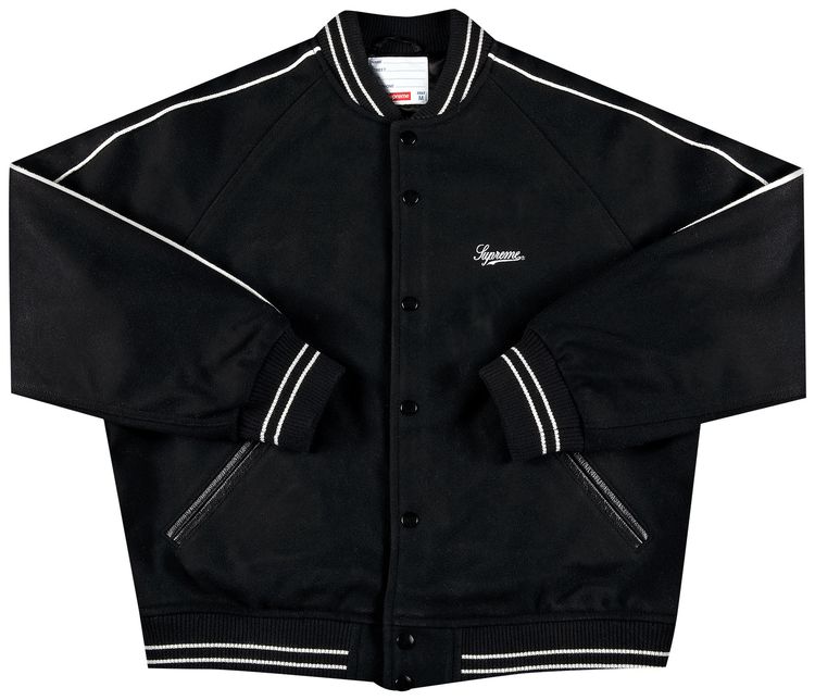 Supreme x Jamie Reid Its All Bollocks Varsity Jacket Black