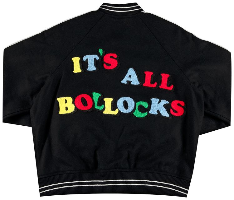 Supreme x Jamie Reid Its All Bollocks Varsity Jacket Black