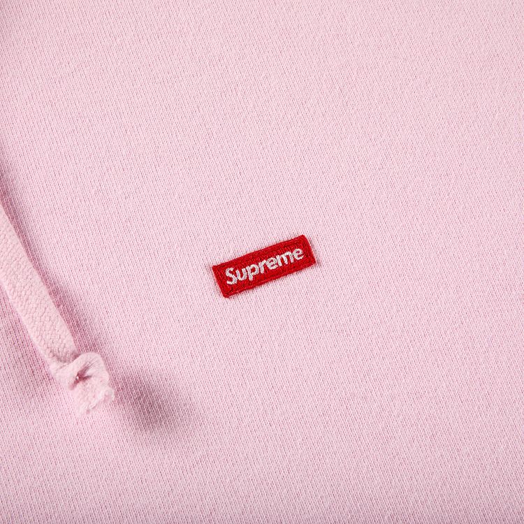 Supreme Small Box Zip Up Hooded Sweatshirt Light Pink