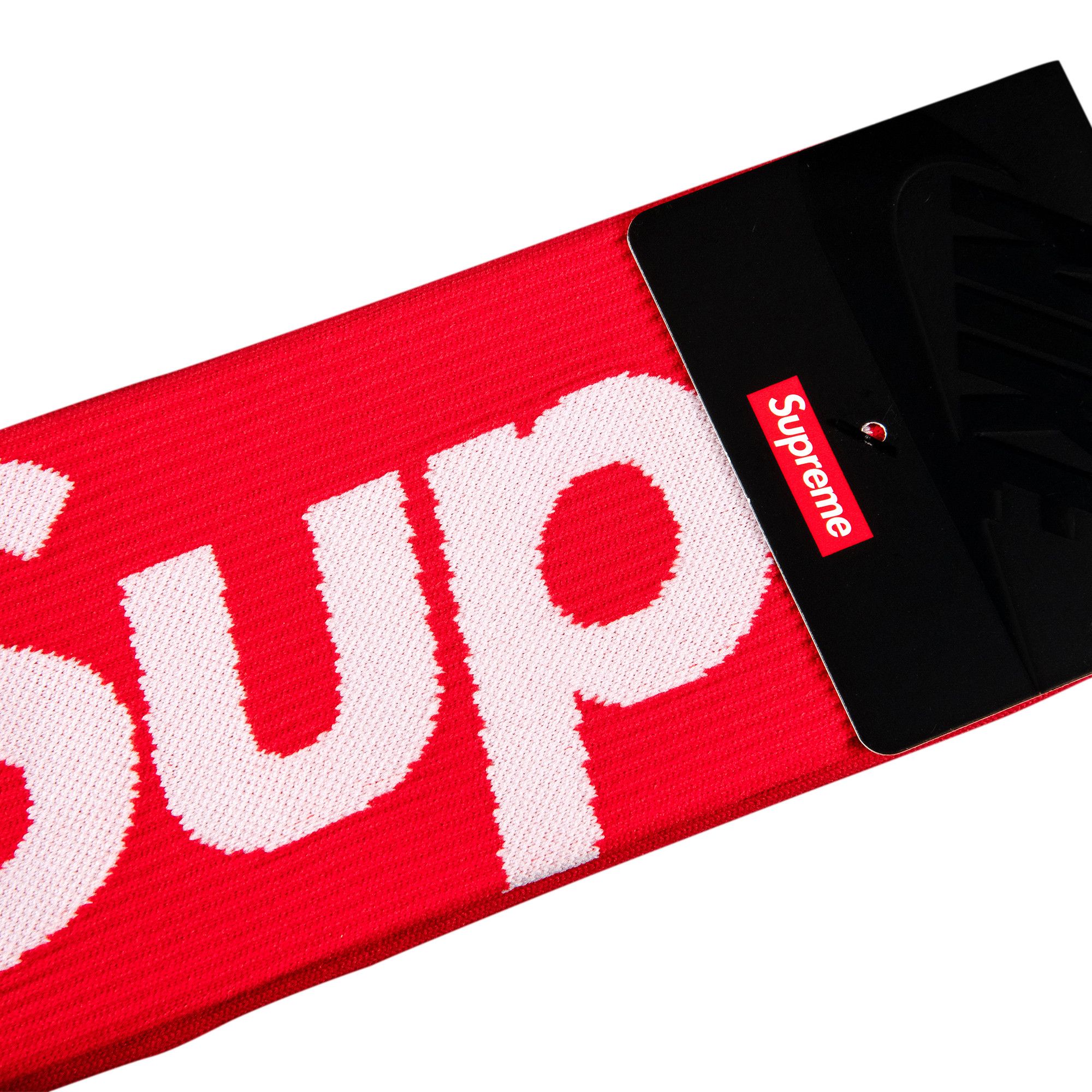 Supreme ×NIKE (Lightweight Crew Socks) Supreme x Nike Lightweight Crew Socks Black/Red - Men's Size