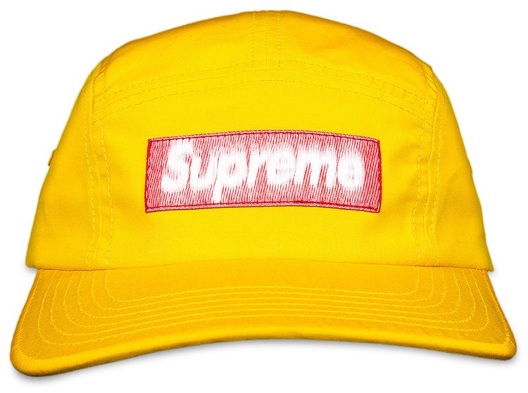 Supreme Reversed Label Camp Cap Yellow