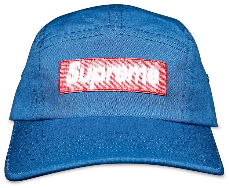 Supreme Reversed Label Camp Cap Light Royal