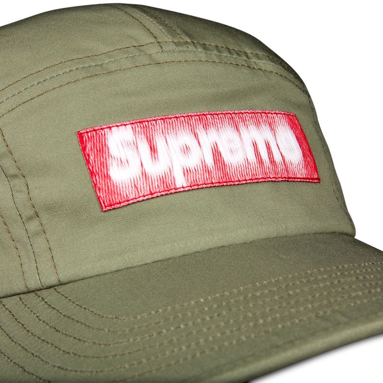 Supreme Reversed Label Camp Cap Olive