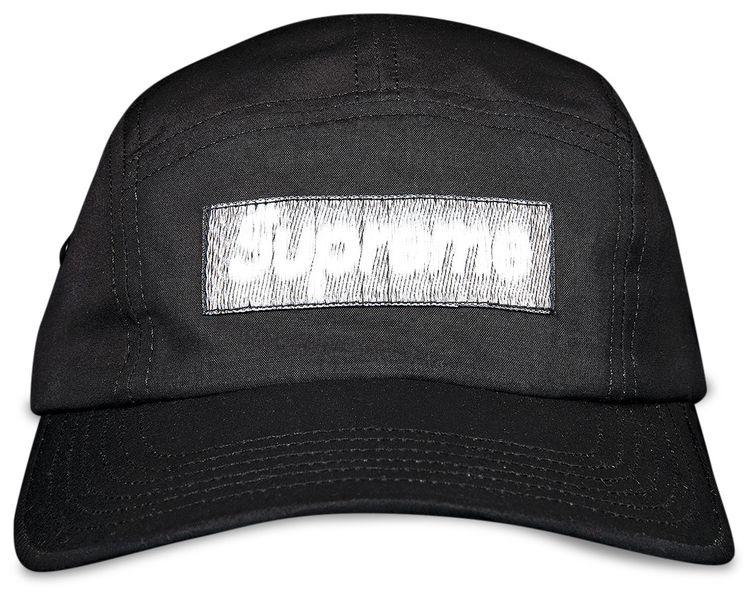 Supreme Reversed Label Camp Cap Black