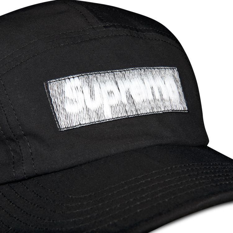 Supreme Reversed Label Camp Cap Black