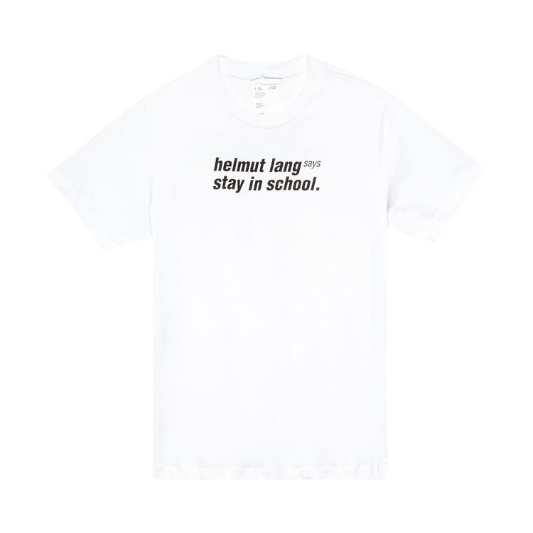 Helmut Lang School T Shirt Chalk White