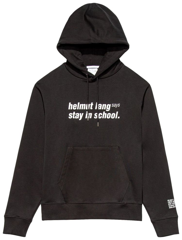 Helmut Lang School Hoodie Basalt Black