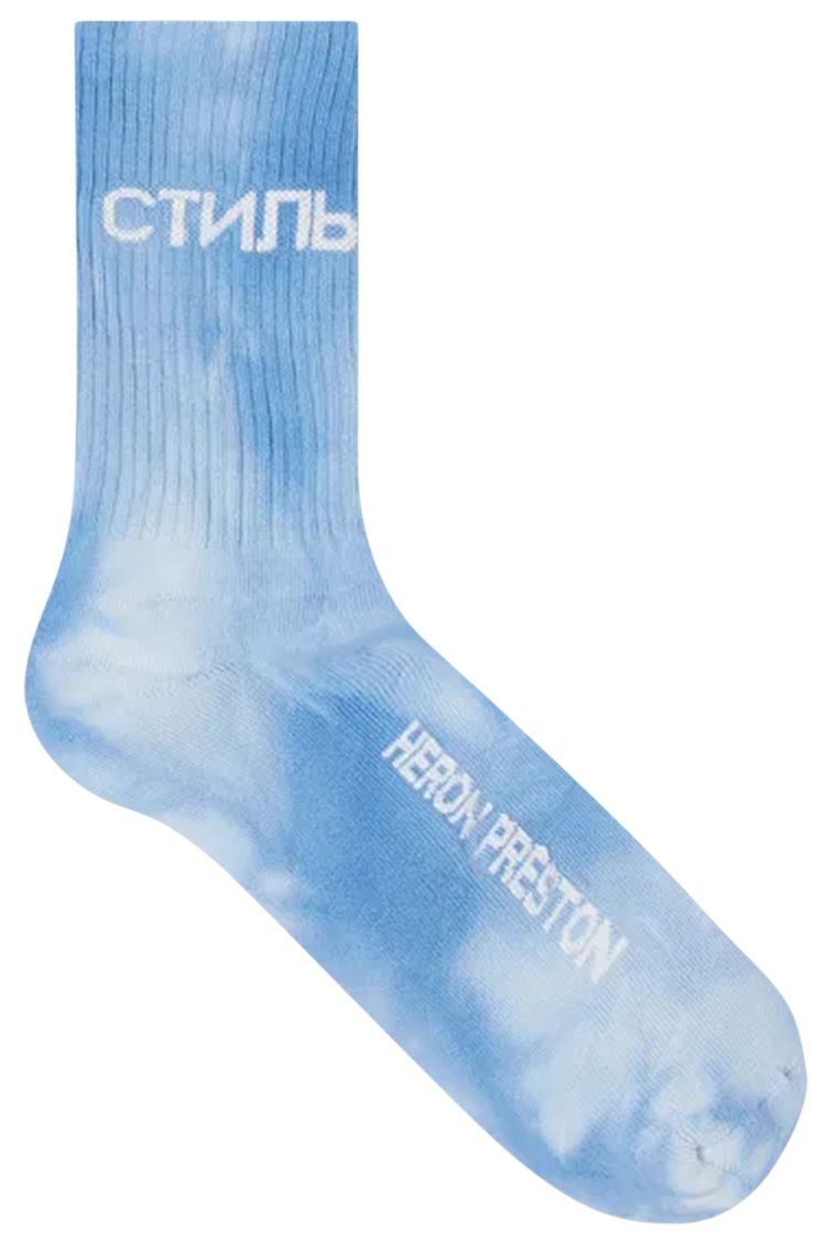 Heron Preston CTNMB Long Socks Blue Tie Dye
