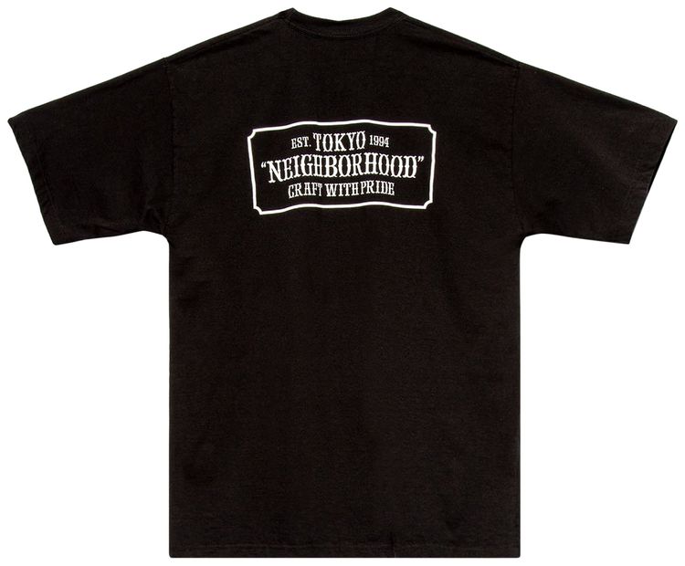 Neighborhood Bar And Shield Tee Black