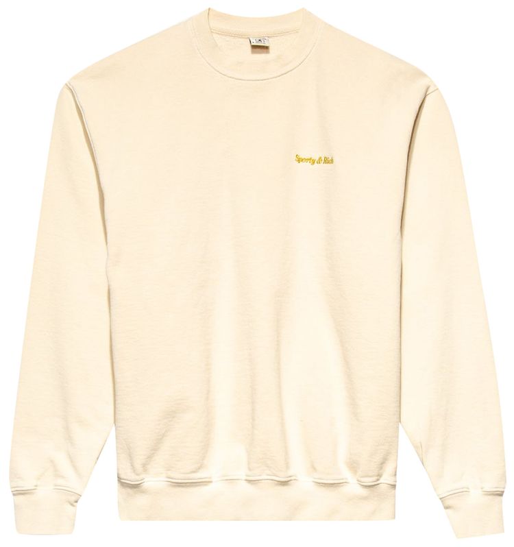 Sporty  Rich Classic Logo Crew Cream