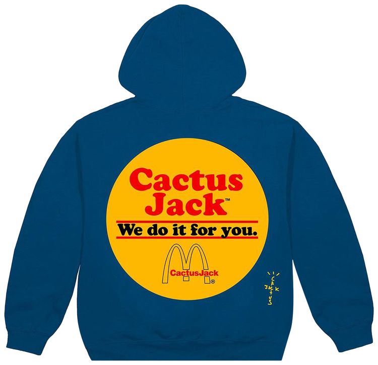 Cactus Jack by Travis Scott Sticker Hoodie Legion Blue