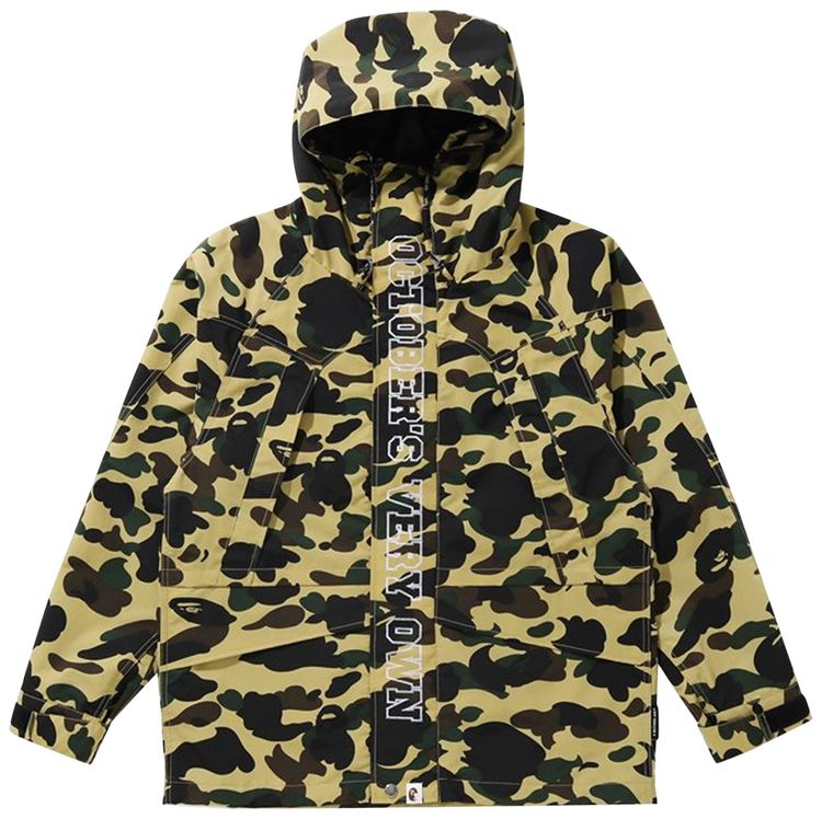 BAPE x OVO 1st Camo Snow Board Jacket Yellow