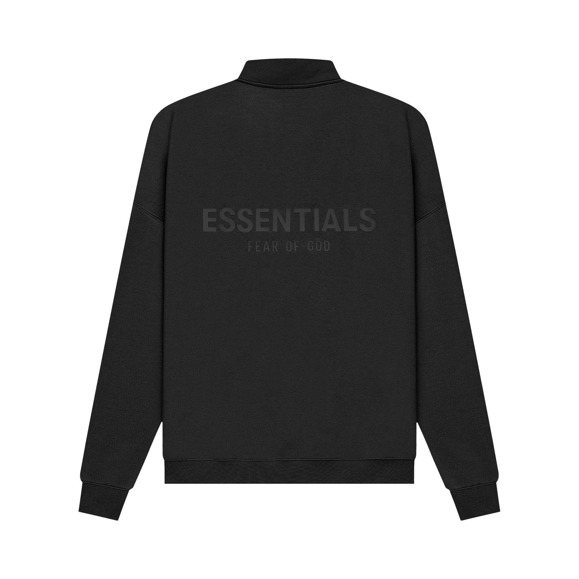 Buy Fear of God Essentials Mockneck Half Zip 'Black