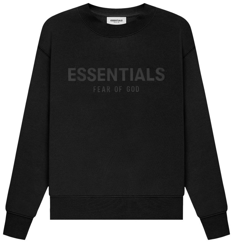 Fear of God Essentials Kids Pull Over Crewneck Black