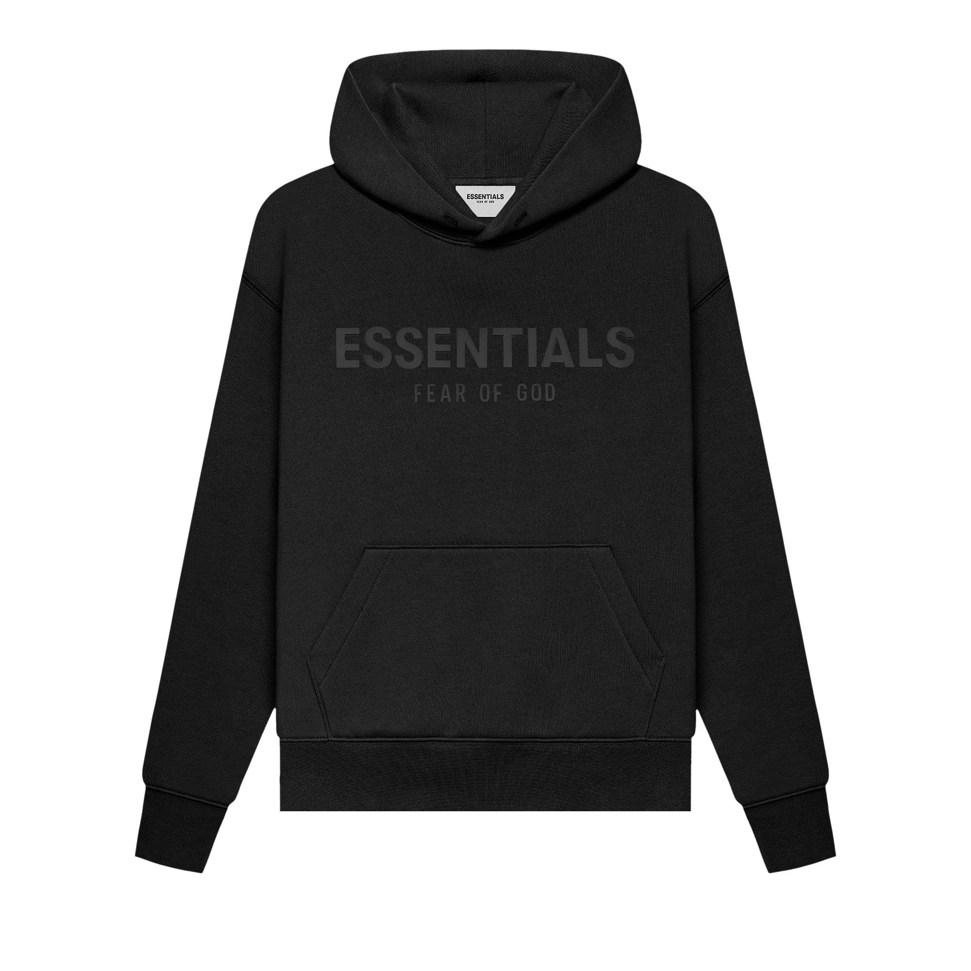 Size 4/5 Fear of God Essentials Kids Pull-Over Hoodie 'Black'