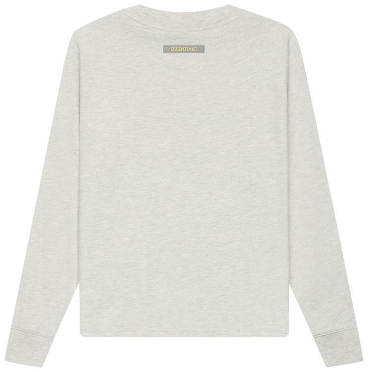 Fear of God Essentials Kids Long Sleeve Tee Light Heather Oatmeal