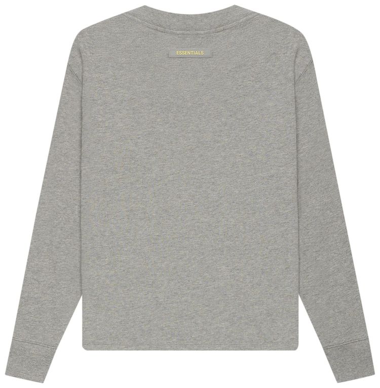 Fear of God Essentials Kids Long Sleeve Tee Dark Heather Oatmeal