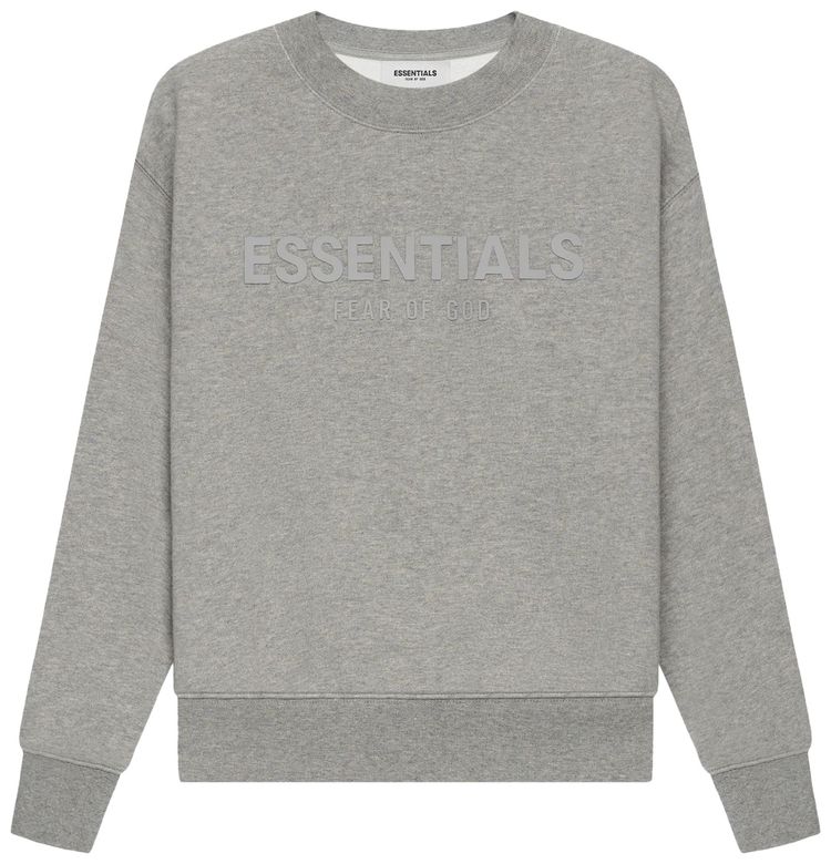 Fear of God Essentials Kids Pull Over Crewneck Dark Heather Oatmeal