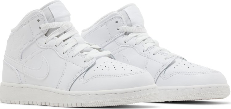 Air Jordan 1 Mid GS Triple White 2023