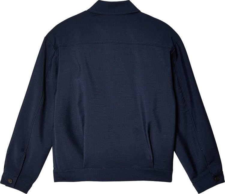 Miu Miu Kids Mohair Blouson Jacket Navy