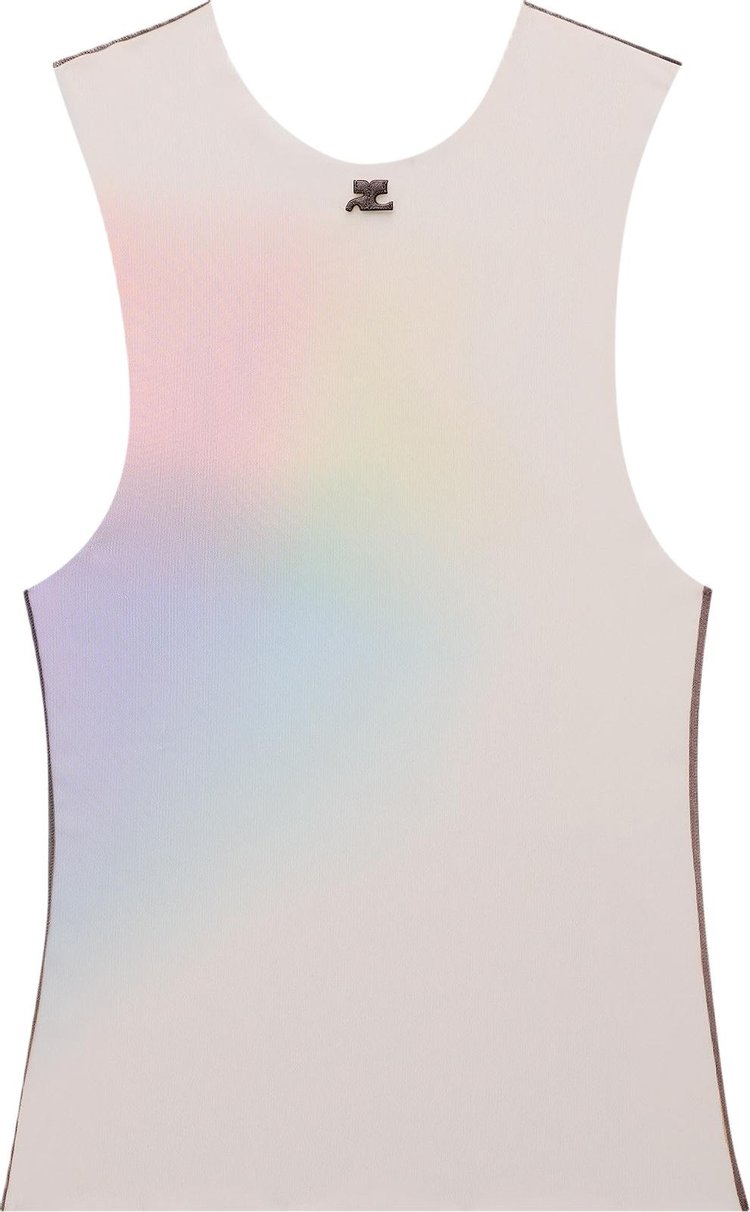 Courreges Sleeveless Aura Tulle Tank Top Multicolor Color