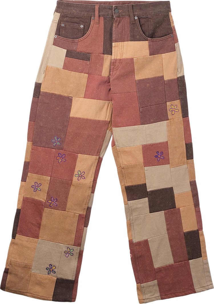 Glass Cypress Patchwork Denim Brown