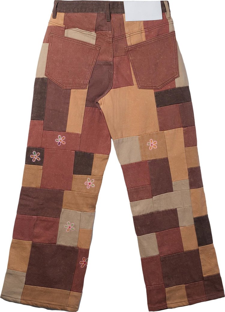 Glass Cypress Patchwork Denim Brown