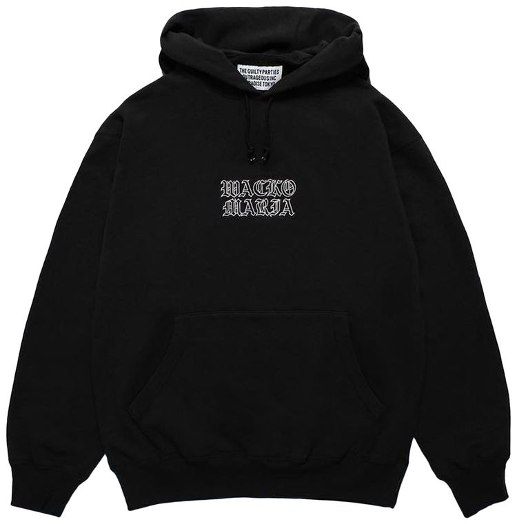 Wacko Maria Middle Weight Pullover Hoodie Type 2 Black