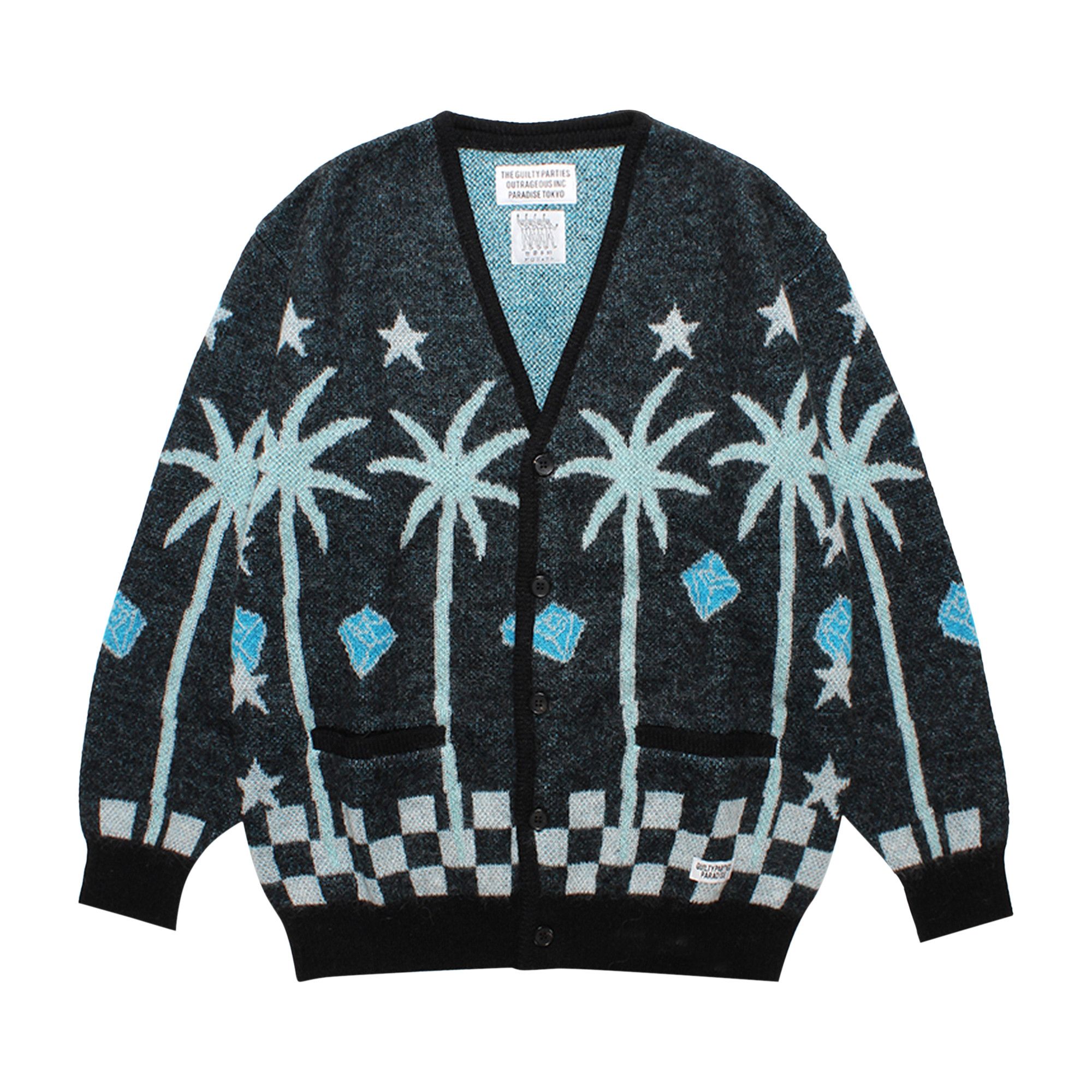 【WACKO MARIA】MOHAIR CARDIGAN BLACK Buy Wacko Maria Mohair Cardigan (Type-3) 'Black' - 24SS WMK
