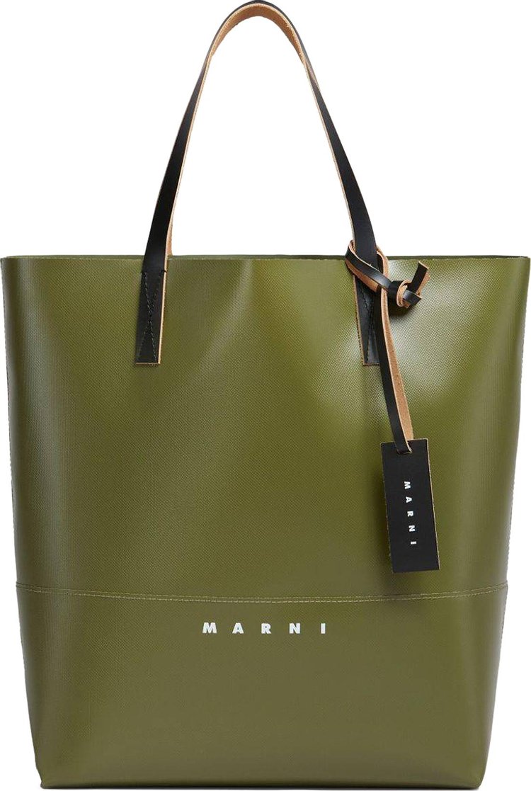 Marni Tribeca Shopping Bag Green