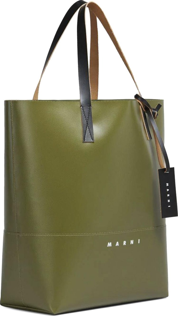 Marni Tribeca Shopping Bag Green