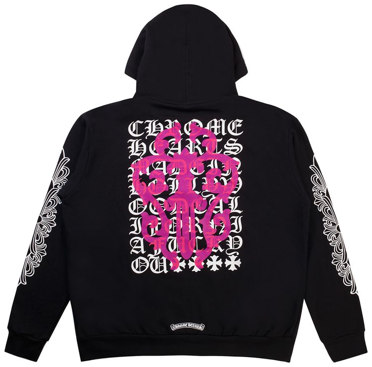 Chrome Hearts Eye Chart Zip Up Hoodie BlackPink