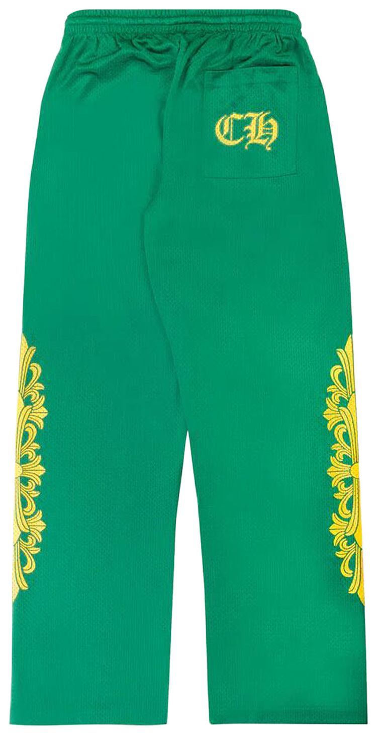 Chrome Hearts Floral Mesh Jersey Pants GreenGold