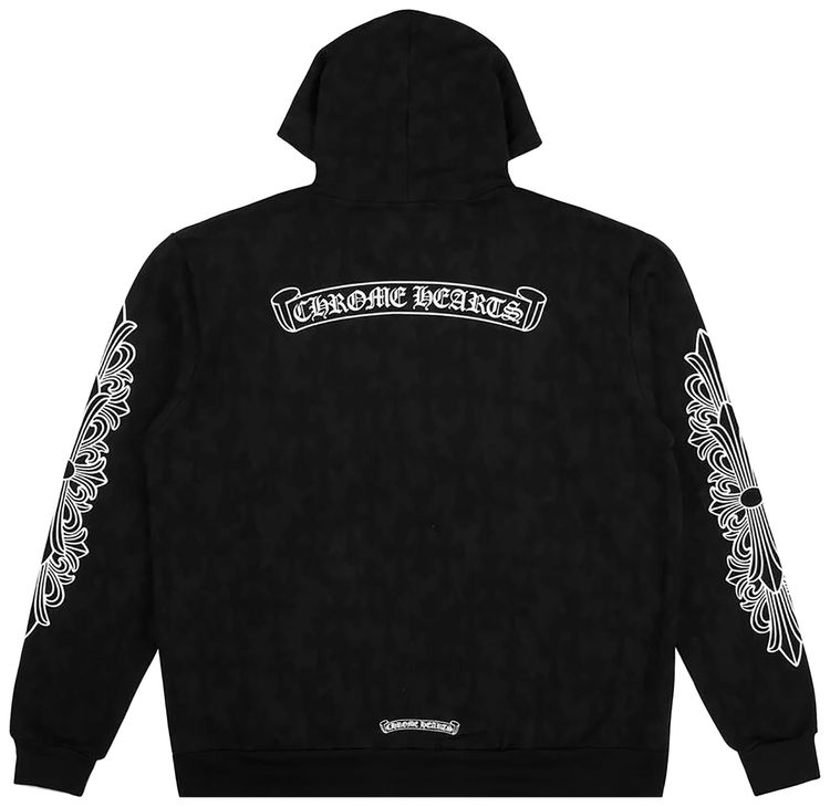 Chrome Hearts Cemetry Cross Hoodie Black